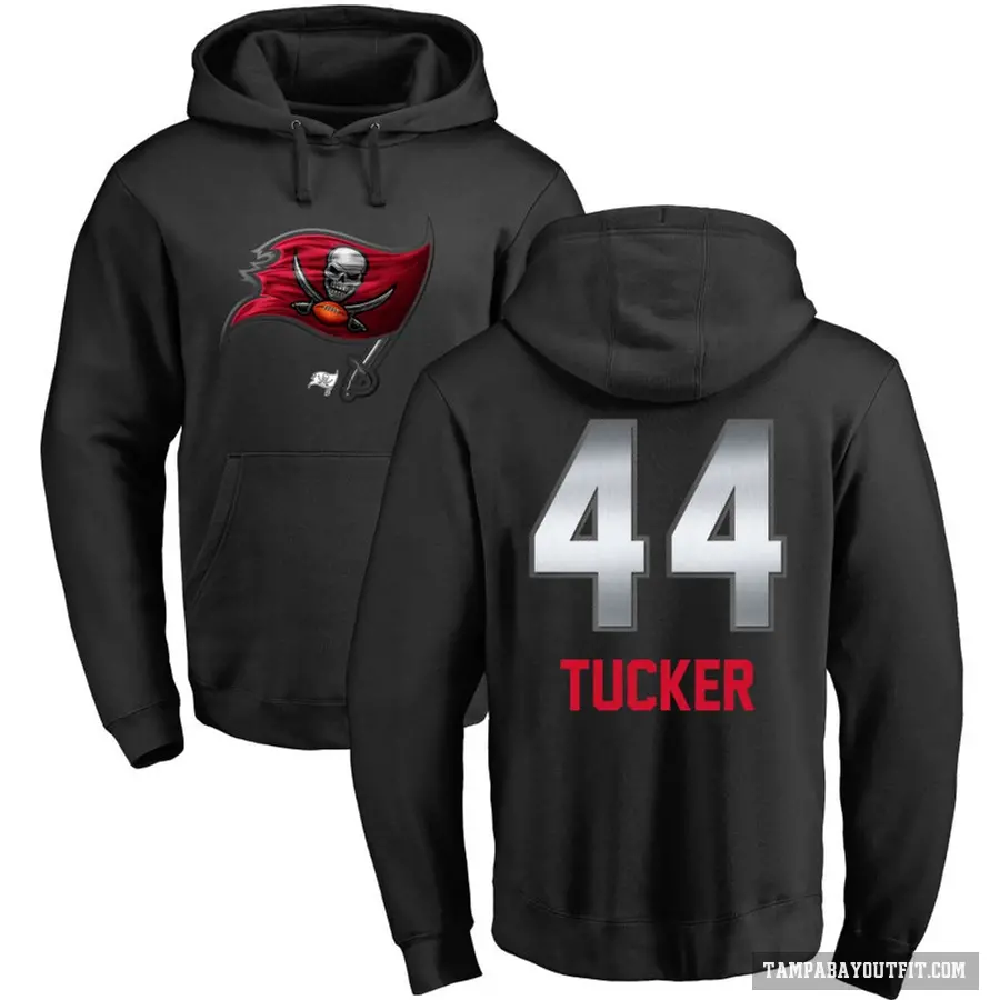 Men's ＃44 Sean Tucker Tampa Bay Buccaneers Black Midnight Mascot Pullover Hoodie