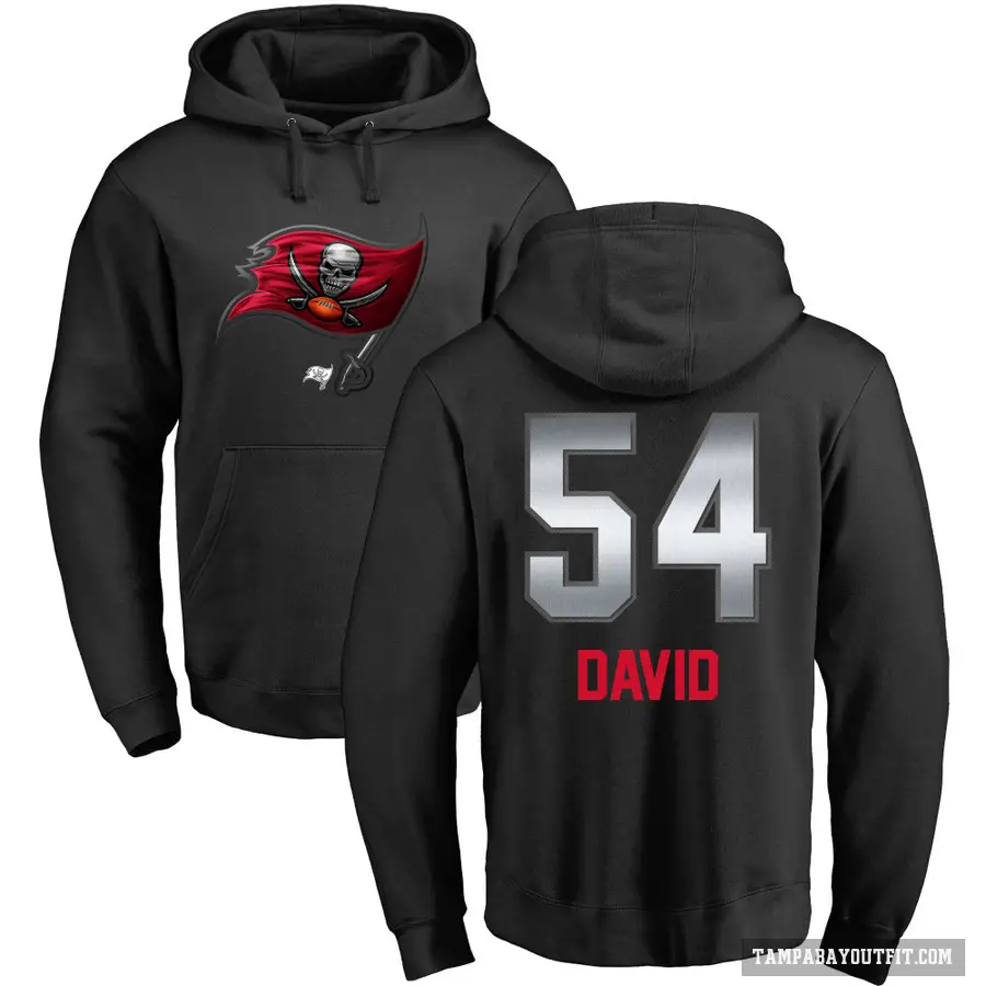 Men's ＃54 Lavonte David Tampa Bay Buccaneers Black Midnight Mascot Pullover Hoodie