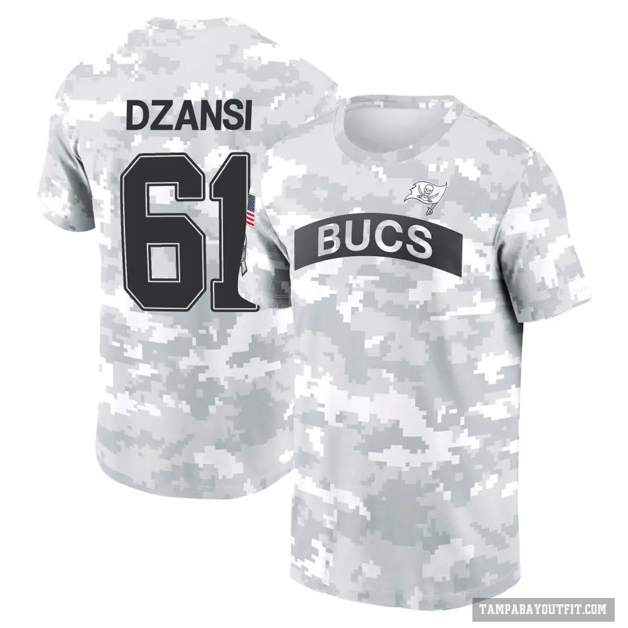Men's ＃61 Silas Dzansi Tampa Bay Buccaneers Camo Arctic 2024 Salute to Service Performance T-Shirt