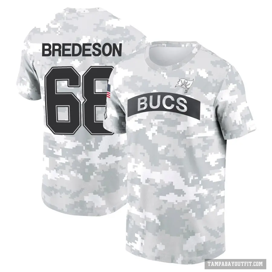 Men's ＃68 Ben Bredeson Tampa Bay Buccaneers Camo Arctic 2024 Salute to Service Performance T-Shirt