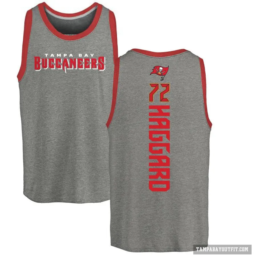 Men's ＃72 Luke Haggard Tampa Bay Buccaneers Ash Backer Tank Top