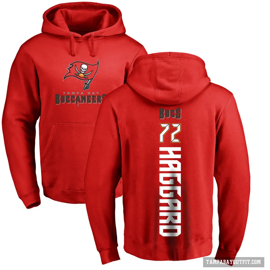 Men's ＃72 Luke Haggard Tampa Bay Buccaneers Red Pro Line Backer Pullover Hoodie
