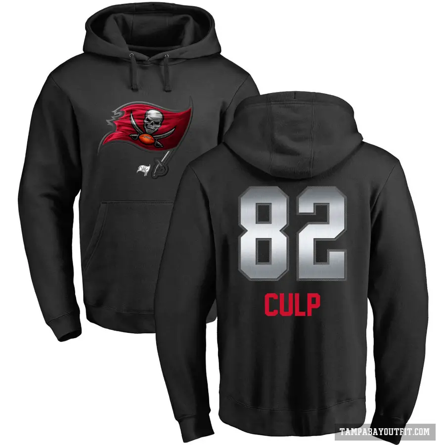 Men's ＃82 Devin Culp Tampa Bay Buccaneers Black Midnight Mascot Pullover Hoodie