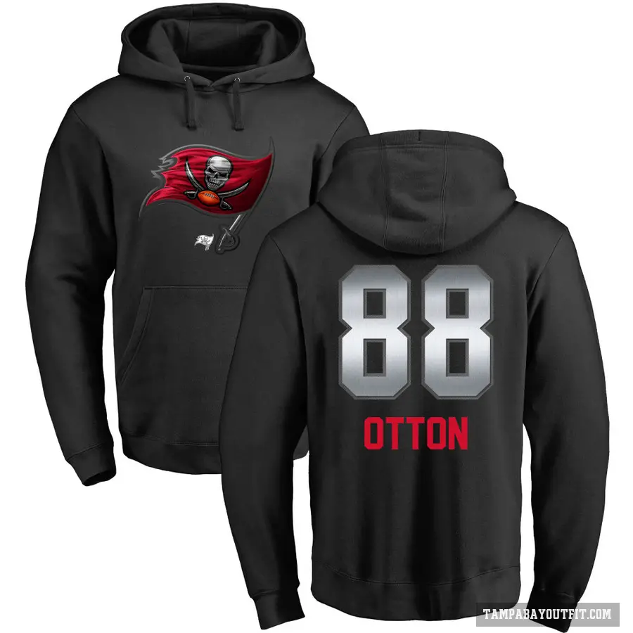 Men's ＃88 Cade Otton Tampa Bay Buccaneers Black Midnight Mascot Pullover Hoodie