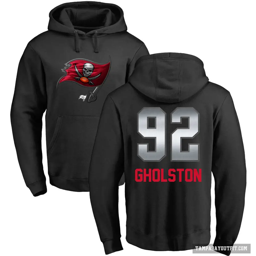 Men's ＃92 William Gholston Tampa Bay Buccaneers Black Midnight Mascot Pullover Hoodie