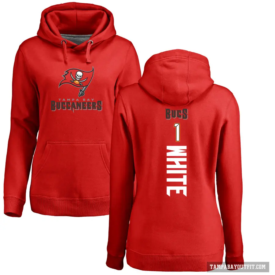 Women's ＃1 Rachaad White Tampa Bay Buccaneers Red Pro Line Backer Pullover Hoodie