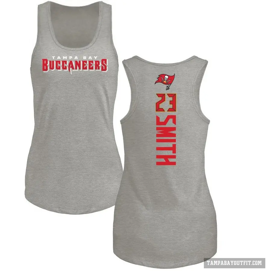 Women's ＃23 Tykee Smith Tampa Bay Buccaneers Ash Backer Tank Top