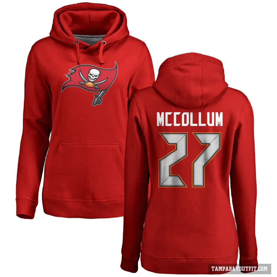 Women's ＃27 Zyon McCollum Tampa Bay Buccaneers Red Pro Line Logo Pullover Hoodie