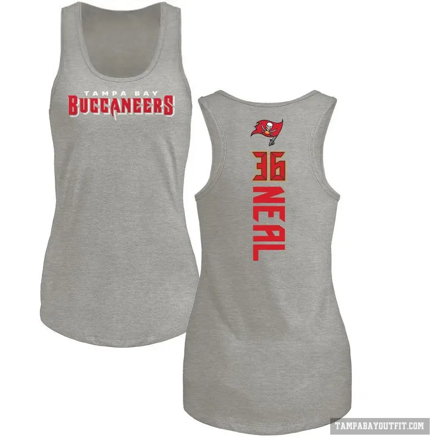 Women's ＃36 Ryan Neal Tampa Bay Buccaneers Ash Backer Tank Top