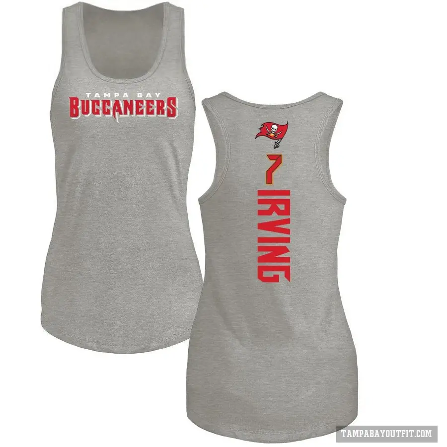 Women's ＃7 Bucky Irving Tampa Bay Buccaneers Ash Backer Tank Top