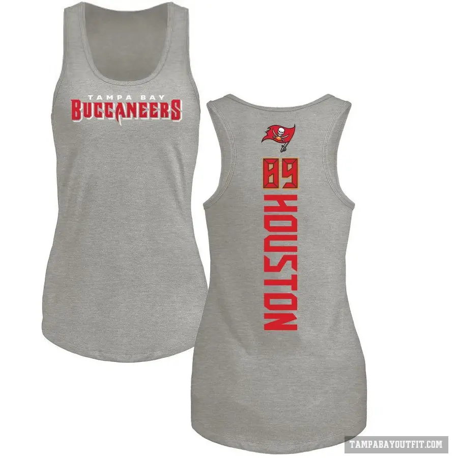 Women's ＃89 Dennis Houston Tampa Bay Buccaneers Ash Backer Tank Top