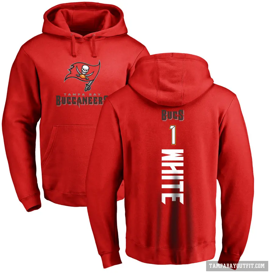 Youth ＃1 Rachaad White Tampa Bay Buccaneers Red Pro Line Backer Pullover Hoodie