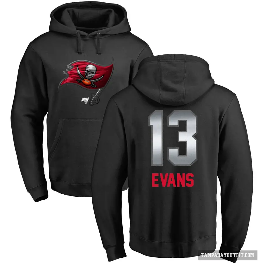 Youth ＃13 Mike Evans Tampa Bay Buccaneers Black Midnight Mascot Pullover Hoodie