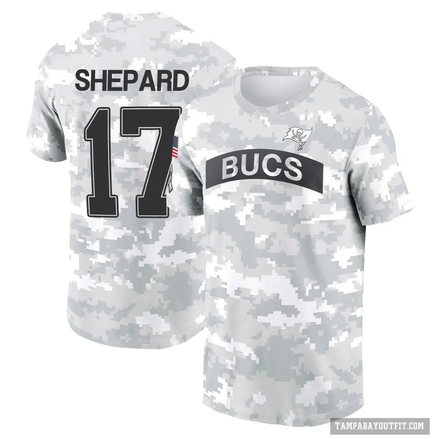 Youth ＃17 Sterling Shepard Tampa Bay Buccaneers Camo Arctic 2024 Salute to Service Performance T-Shirt