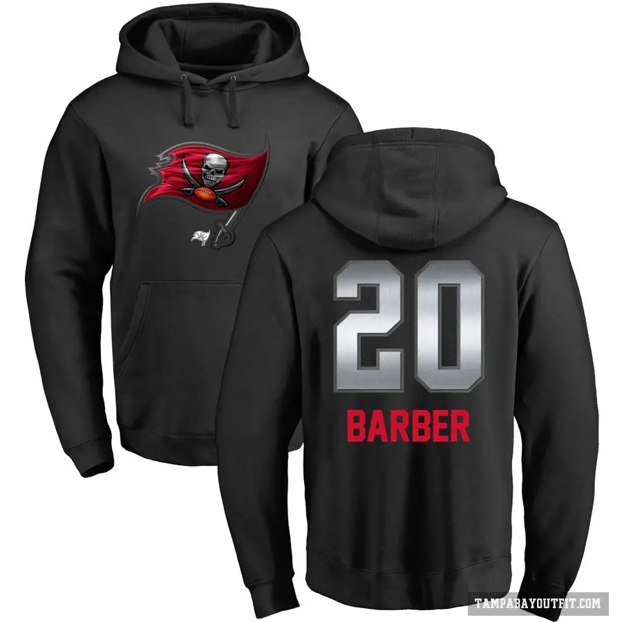 Youth ＃20 Ronde Barber Tampa Bay Buccaneers Black Midnight Mascot Pullover Hoodie