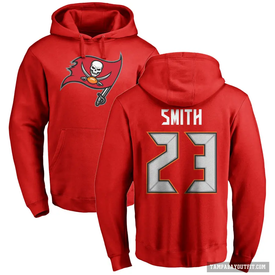 Youth ＃23 Tykee Smith Tampa Bay Buccaneers Red Pro Line Logo Pullover Hoodie
