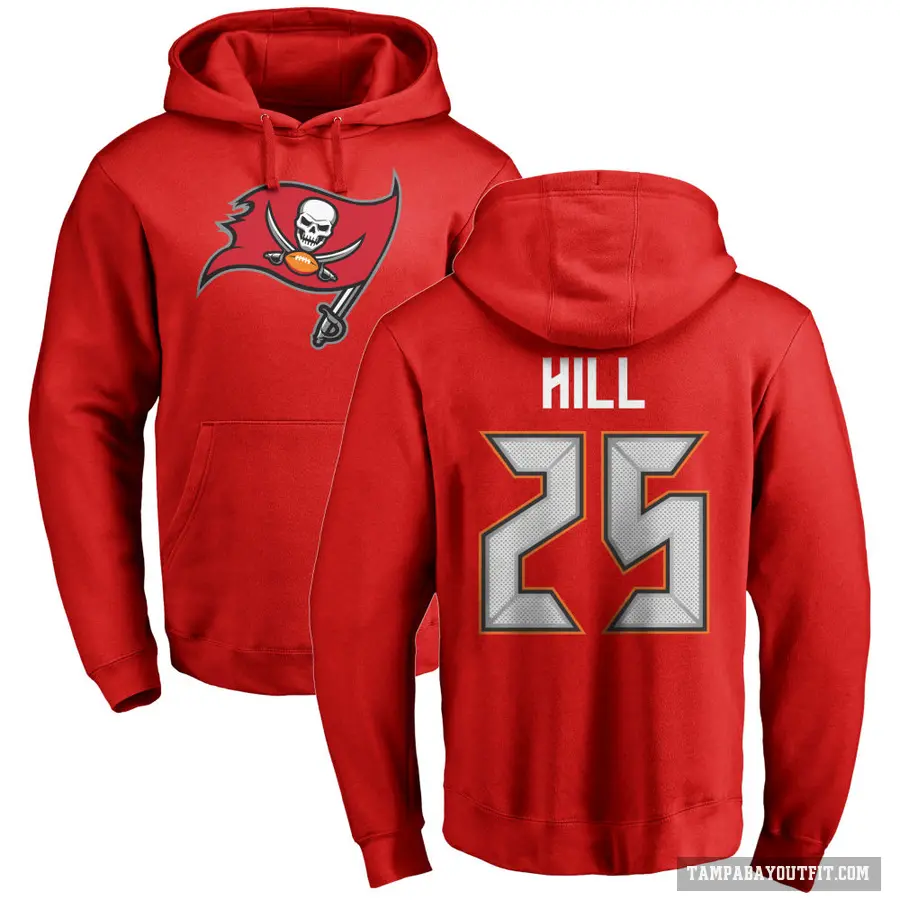 Youth ＃25 Troy Hill Tampa Bay Buccaneers Red Pro Line Logo Pullover Hoodie