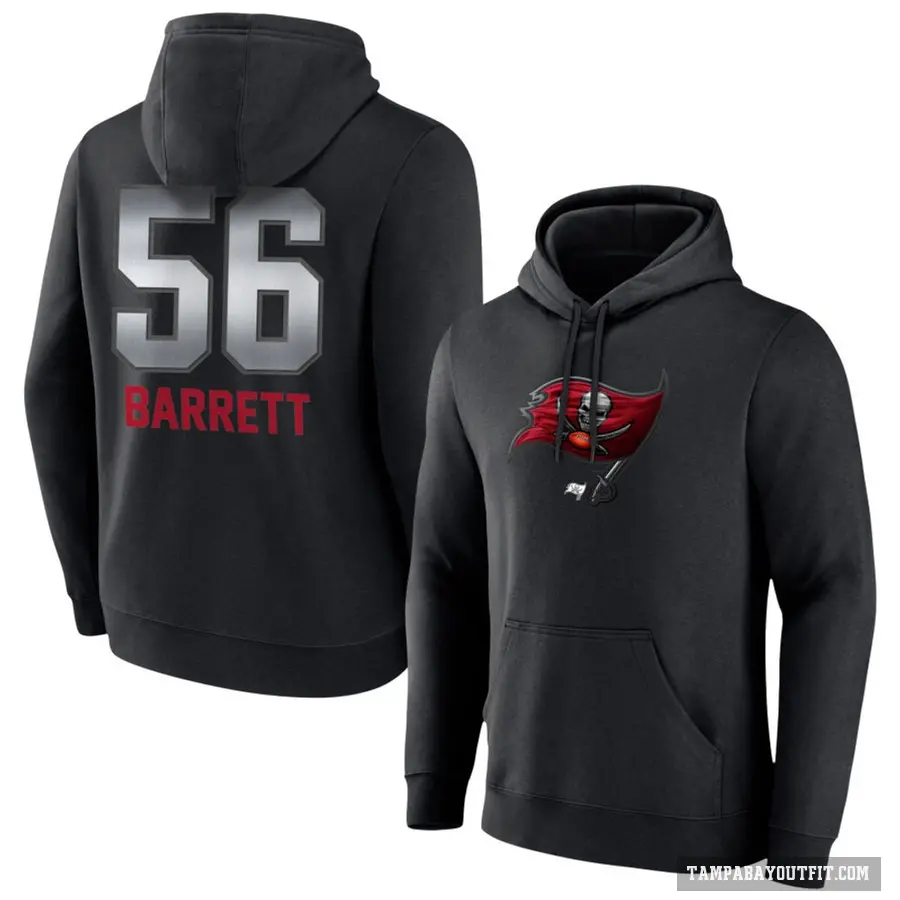 Youth ＃56 Shaquil Barrett Tampa Bay Buccaneers Black Midnight Mascot Pullover Hoodie