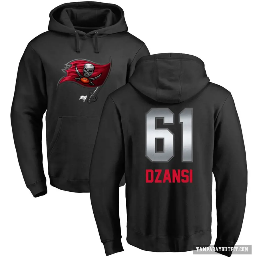 Youth ＃61 Silas Dzansi Tampa Bay Buccaneers Black Midnight Mascot Pullover Hoodie