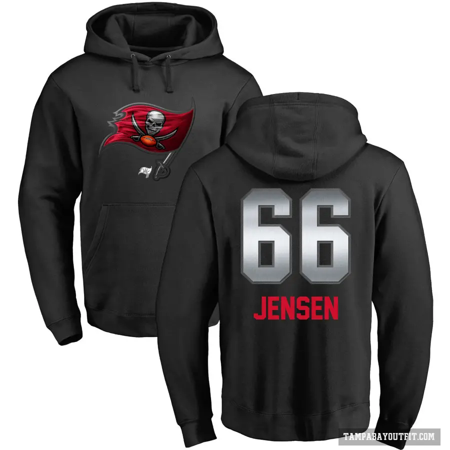 Youth ＃66 Ryan Jensen Tampa Bay Buccaneers Black Midnight Mascot Pullover Hoodie