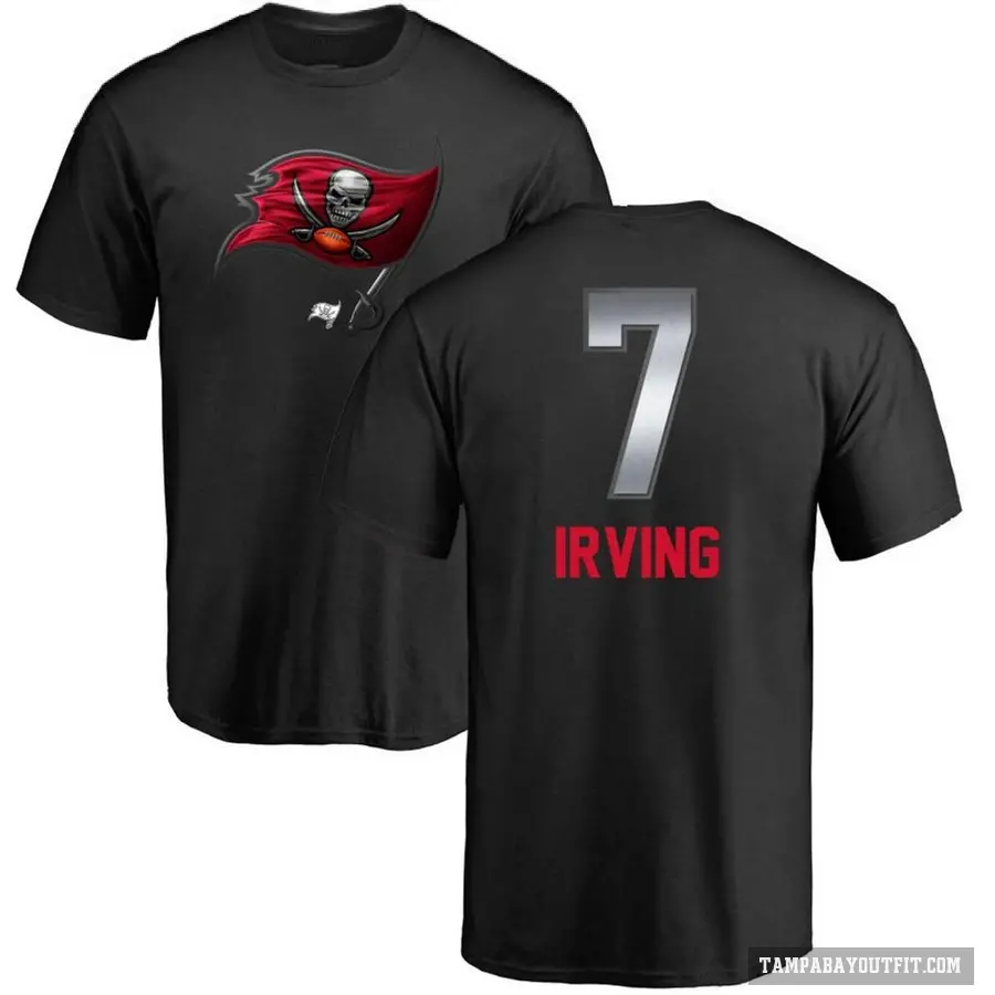 Youth ＃7 Bucky Irving Tampa Bay Buccaneers Black Midnight Mascot T-Shirt