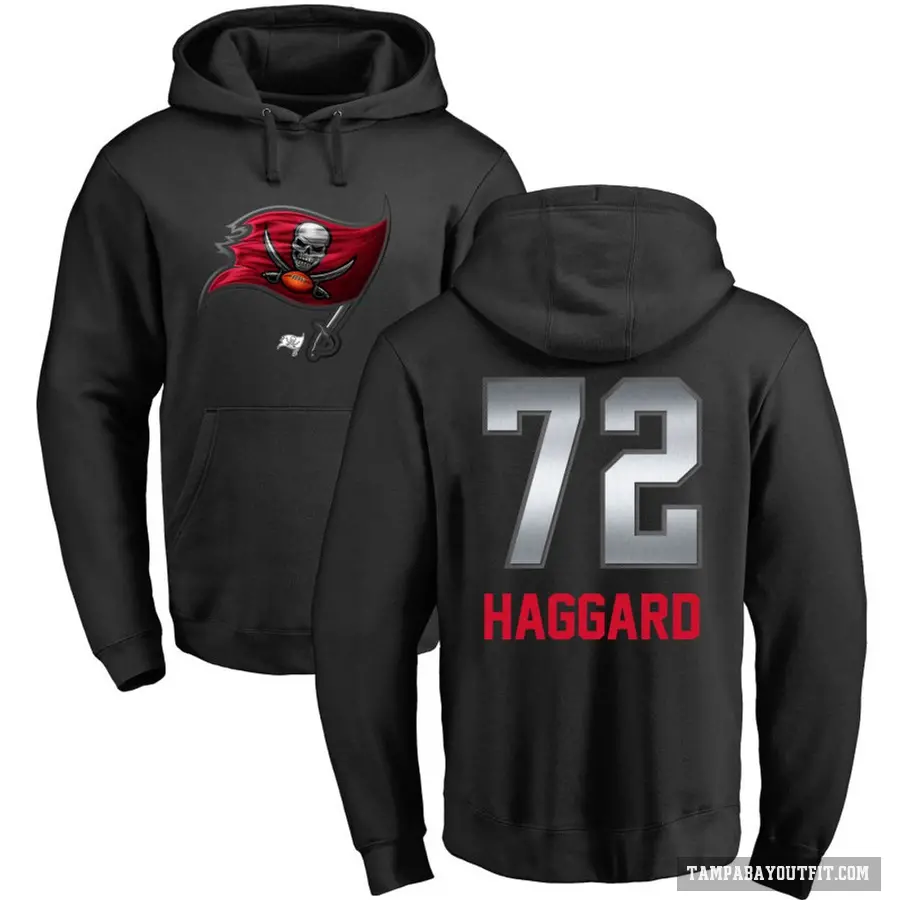 Youth ＃72 Luke Haggard Tampa Bay Buccaneers Black Midnight Mascot Pullover Hoodie