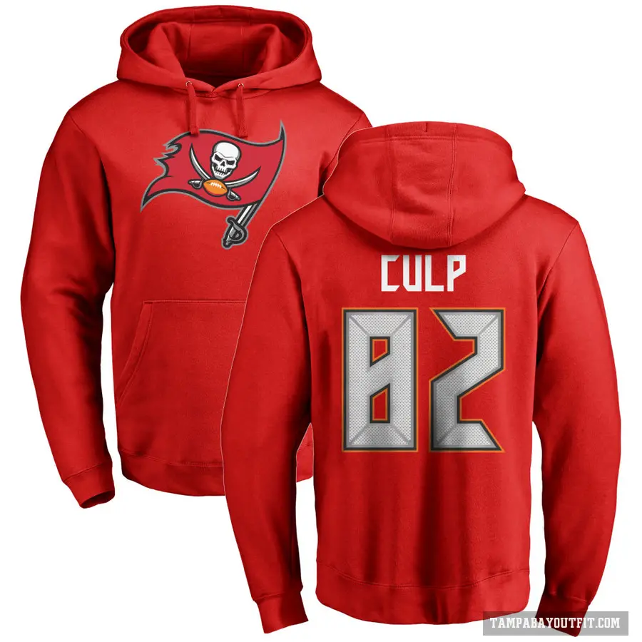 Youth ＃82 Devin Culp Tampa Bay Buccaneers Red Pro Line Logo Pullover Hoodie