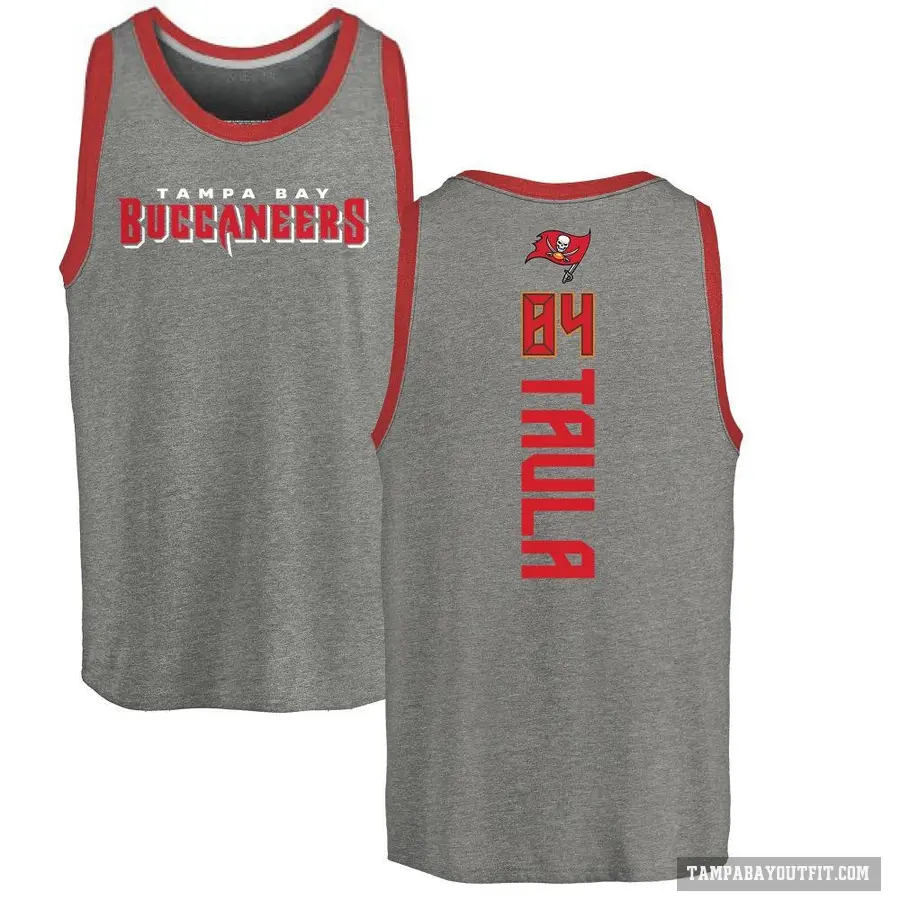 Youth ＃84 Tanner Taula Tampa Bay Buccaneers Ash Backer Tank Top