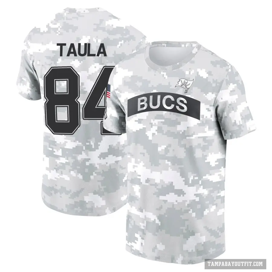 Youth ＃84 Tanner Taula Tampa Bay Buccaneers Camo Arctic 2024 Salute to Service Performance T-Shirt