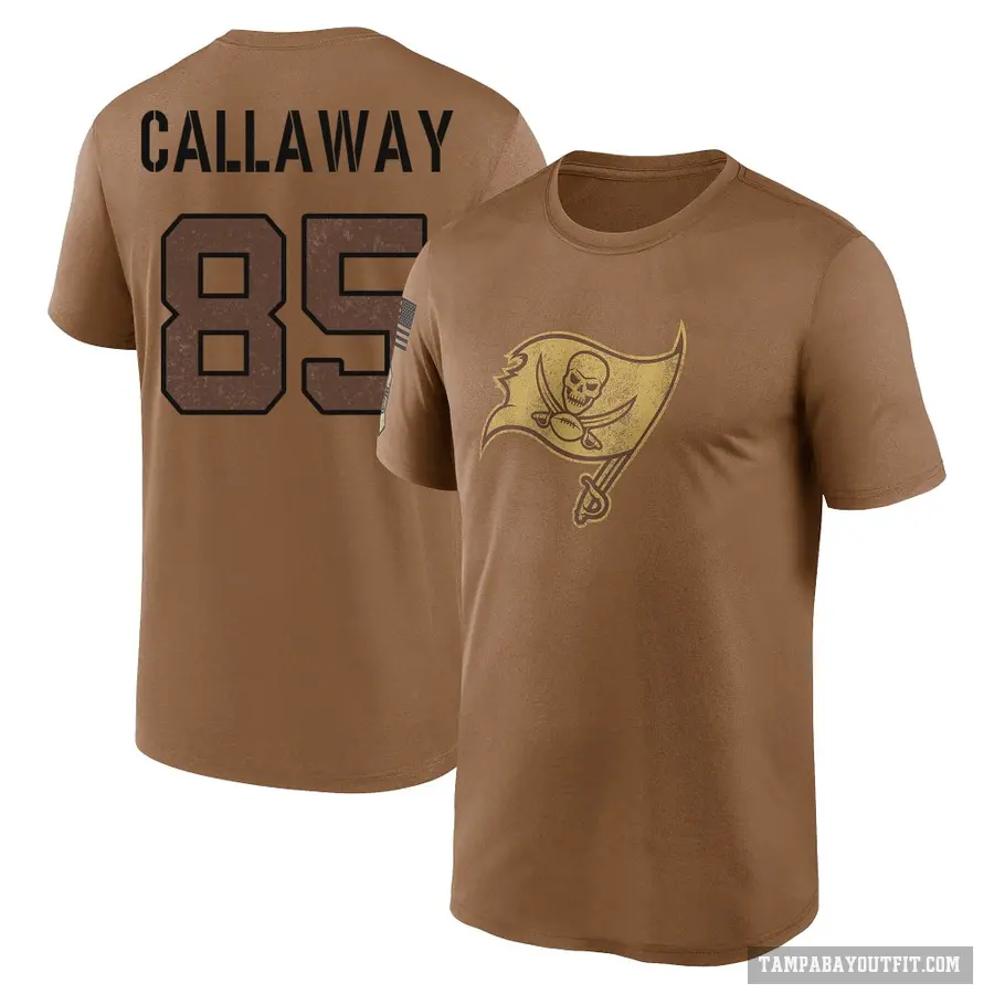 Youth ＃85 Marquez Callaway Tampa Bay Buccaneers Brown 2023 Salute To Service Performance T-Shirt