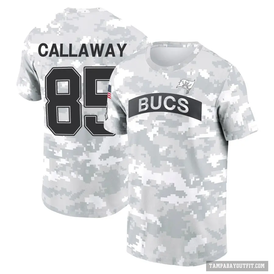 Youth ＃85 Marquez Callaway Tampa Bay Buccaneers Camo Arctic 2024 Salute to Service Performance T-Shirt