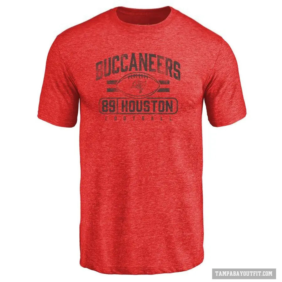 Youth ＃89 Dennis Houston Tampa Bay Buccaneers Red Flanker T-Shirt