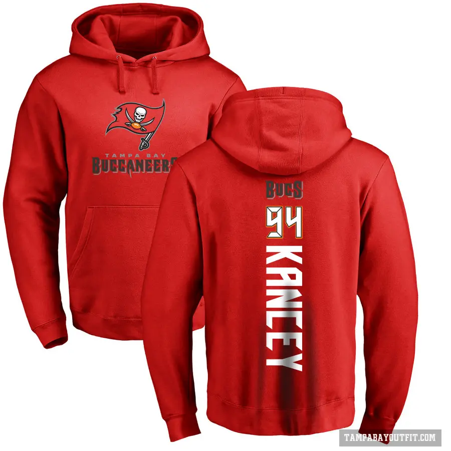 Youth ＃94 Calijah Kancey Tampa Bay Buccaneers Red Pro Line Backer Pullover Hoodie
