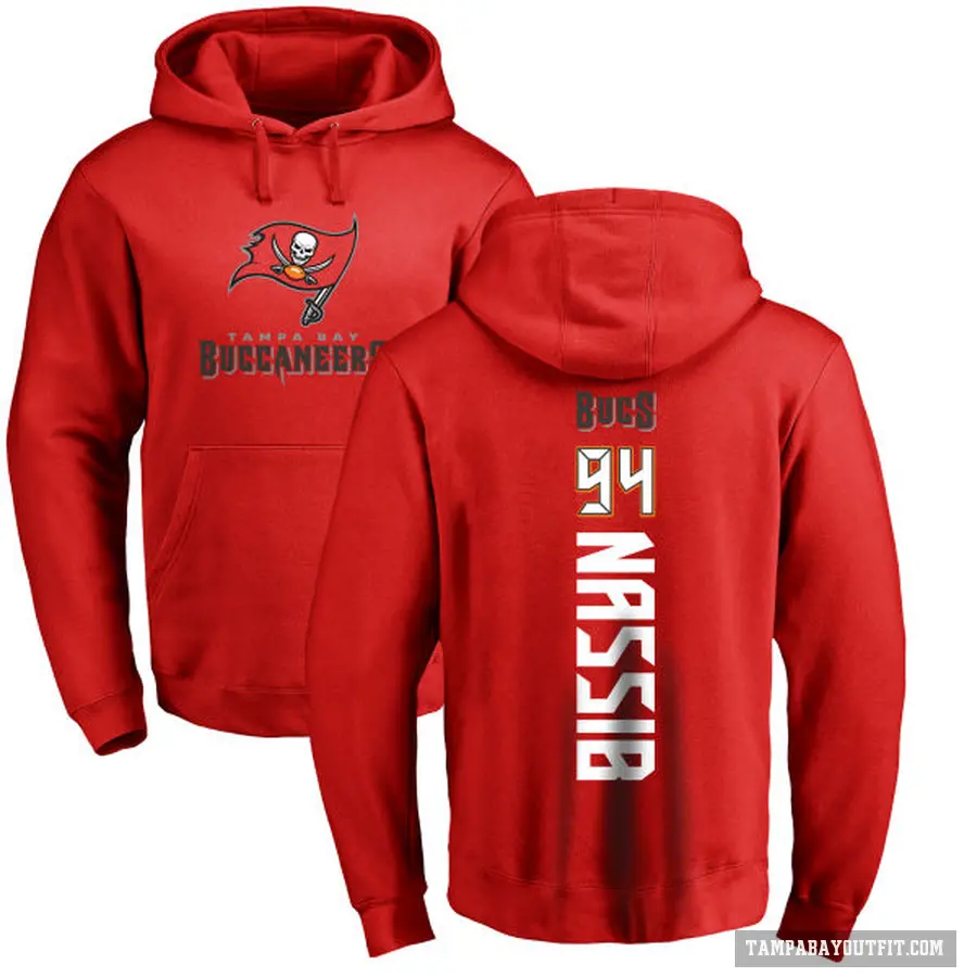 Youth ＃94 Carl Nassib Tampa Bay Buccaneers Red Pro Line Backer Pullover Hoodie